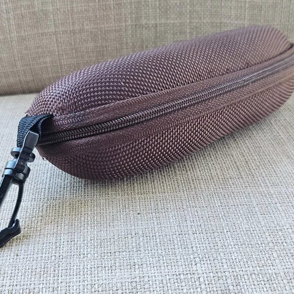 Maui Jim Glasses Case Brown Semi Hard Case Zip Around Case only - Picture 6 of 10